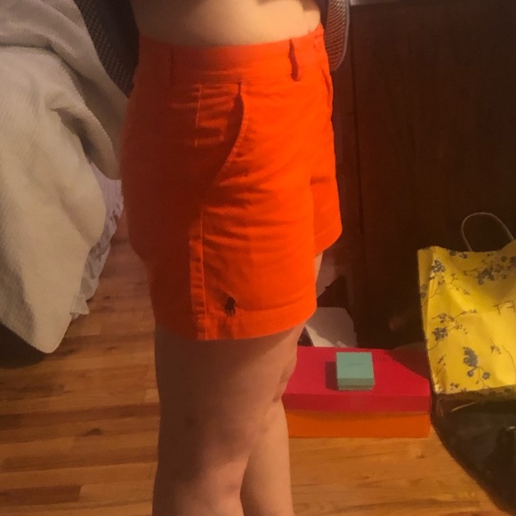 NWOT- Ralph Lauren Orange shorts - Picture 3 of 8